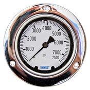 WIKA 2.5" 3-Hole Face Air Pressure Gauge 7500PSI